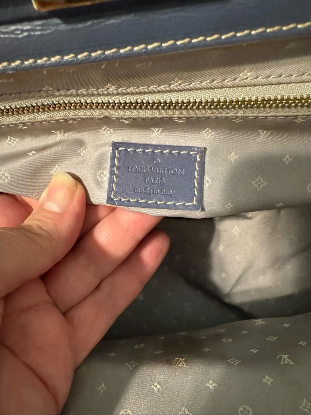 LV Vintage Blue Suhali Leather L’Ingenieux PM Satchel with COA